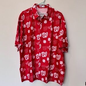 Washington Nationals Hawaiian Shirt Men's XL Red MLB Stadium MASN SGA